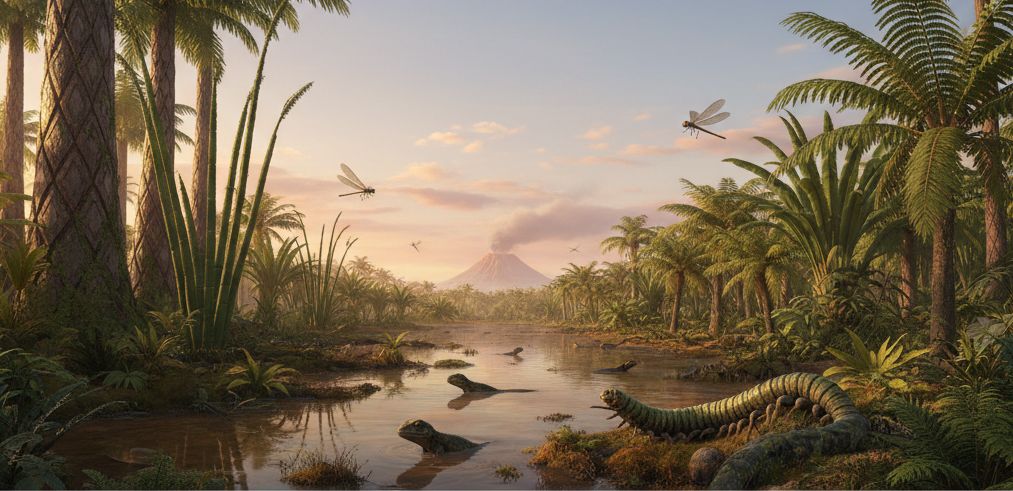 Paysage évocateur du Carbonifère